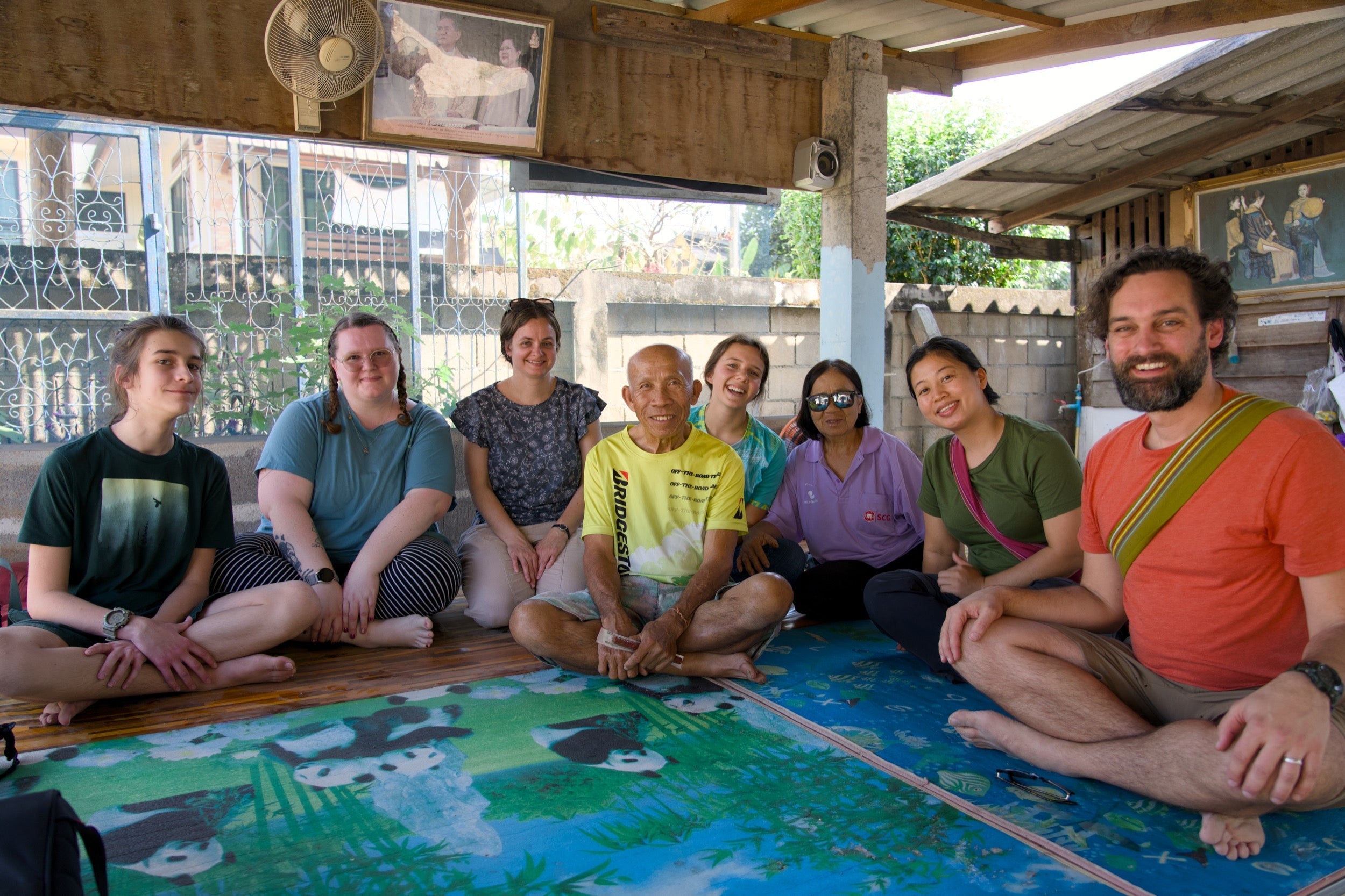 Group sitting together in Thailand