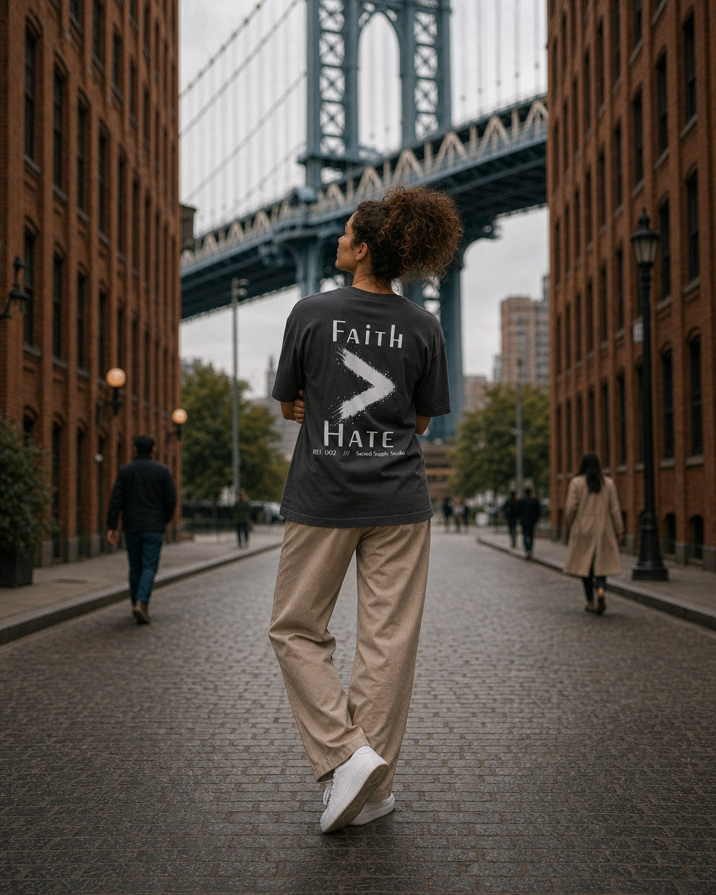 Faith Is Greater: Hate™ — Heavyweight Christian Tee — Shadow