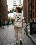 Faith > Approval — Heavyweight Christian Tee — Cream