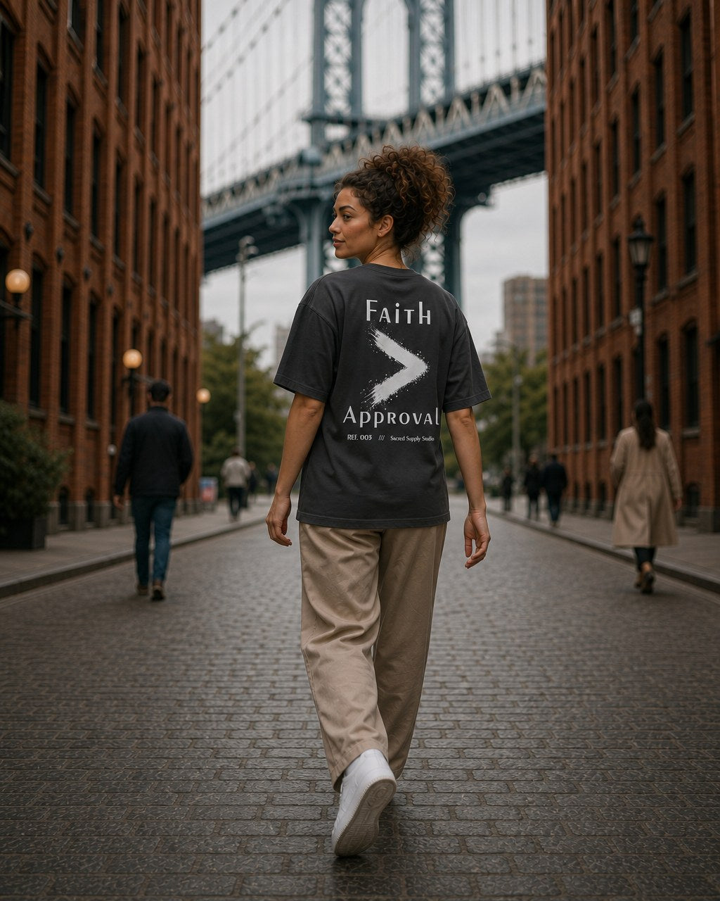 Faith > Approval — Heavyweight Christian Tee — Shadow
