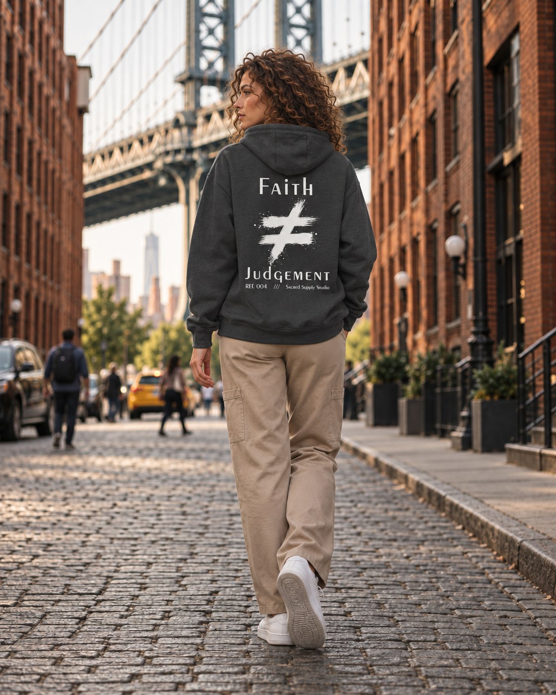 Faith Is Not: Judgment™ — Premium Christian Fleece Hoodie — Charcoal Heather