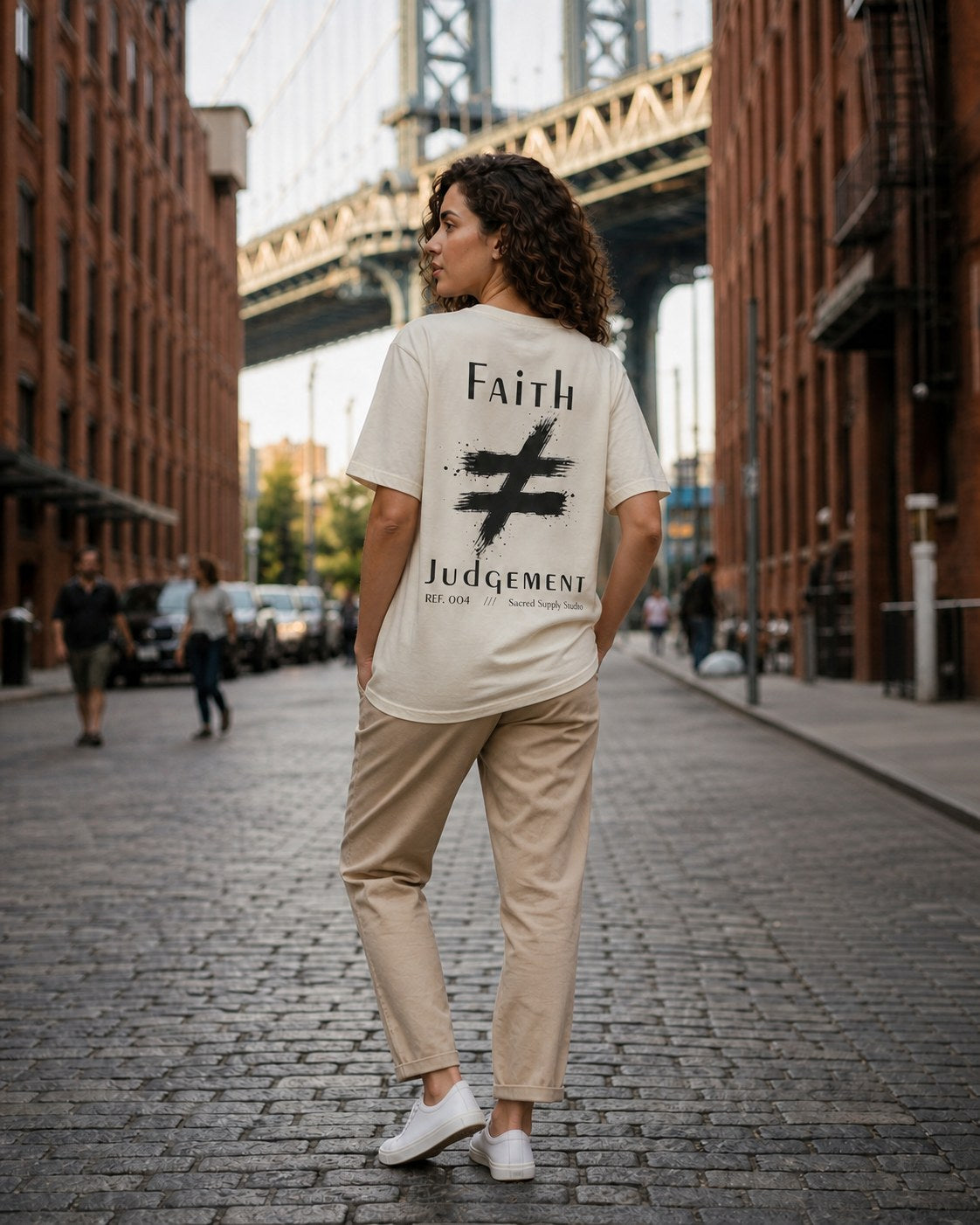 Faith Is Not: Judgment™ — Heavyweight Christian Tee — Cream