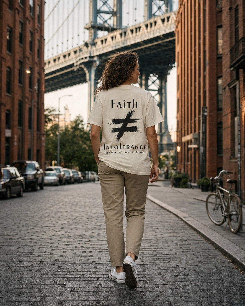 Faith Is Not: Intolerance™ — Heavyweight Christian Tee — Cream