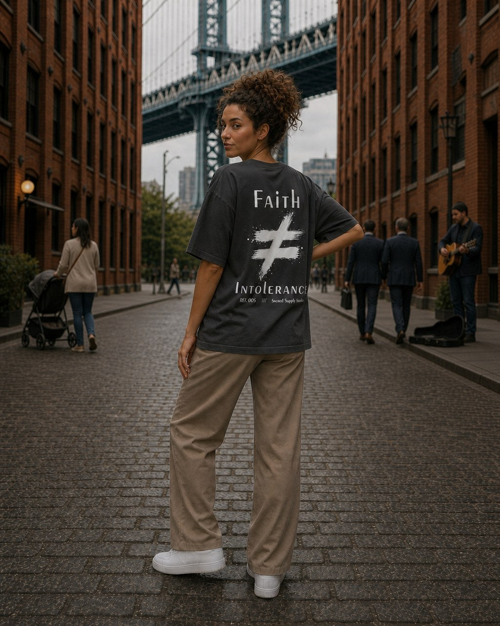 Faith Is Not: Intolerance™ — Heavyweight Christian Tee — Shadow