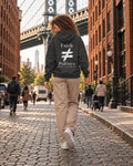 Faith ≠ Politics — Heavyweight Christian Pullover Hoodie — Charcoal Heather