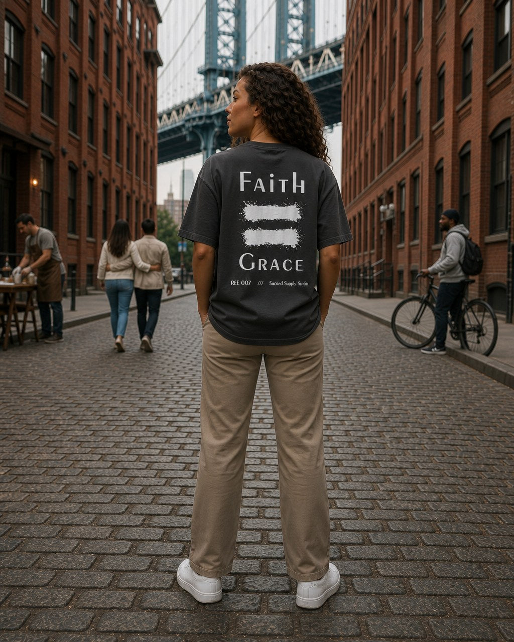 Faith Is: Grace™ — Heavyweight Christian Tee — Shadow
