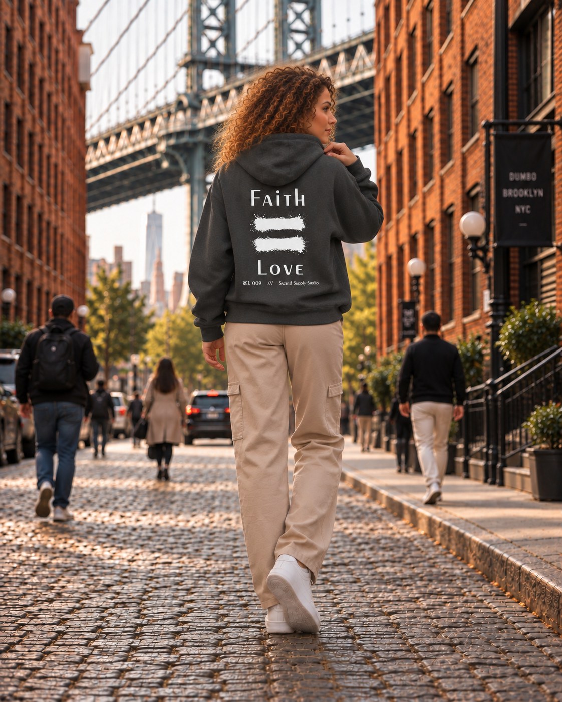 Faith Is: Love™ — Premium Christian Fleece Hoodie — Charcoal Heather