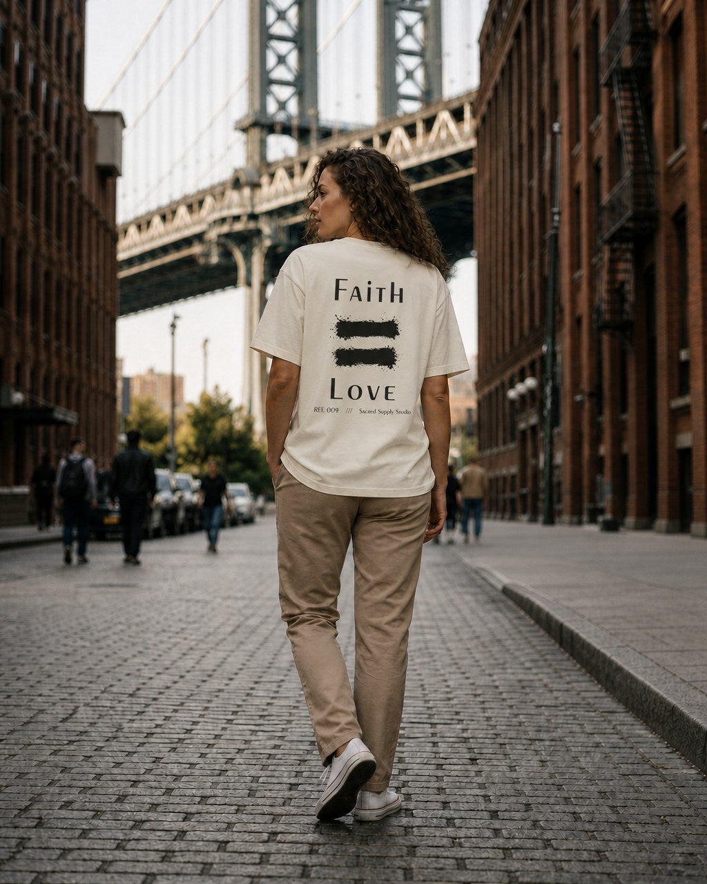Faith Is: Love™ — Heavyweight Christian Tee — Cream