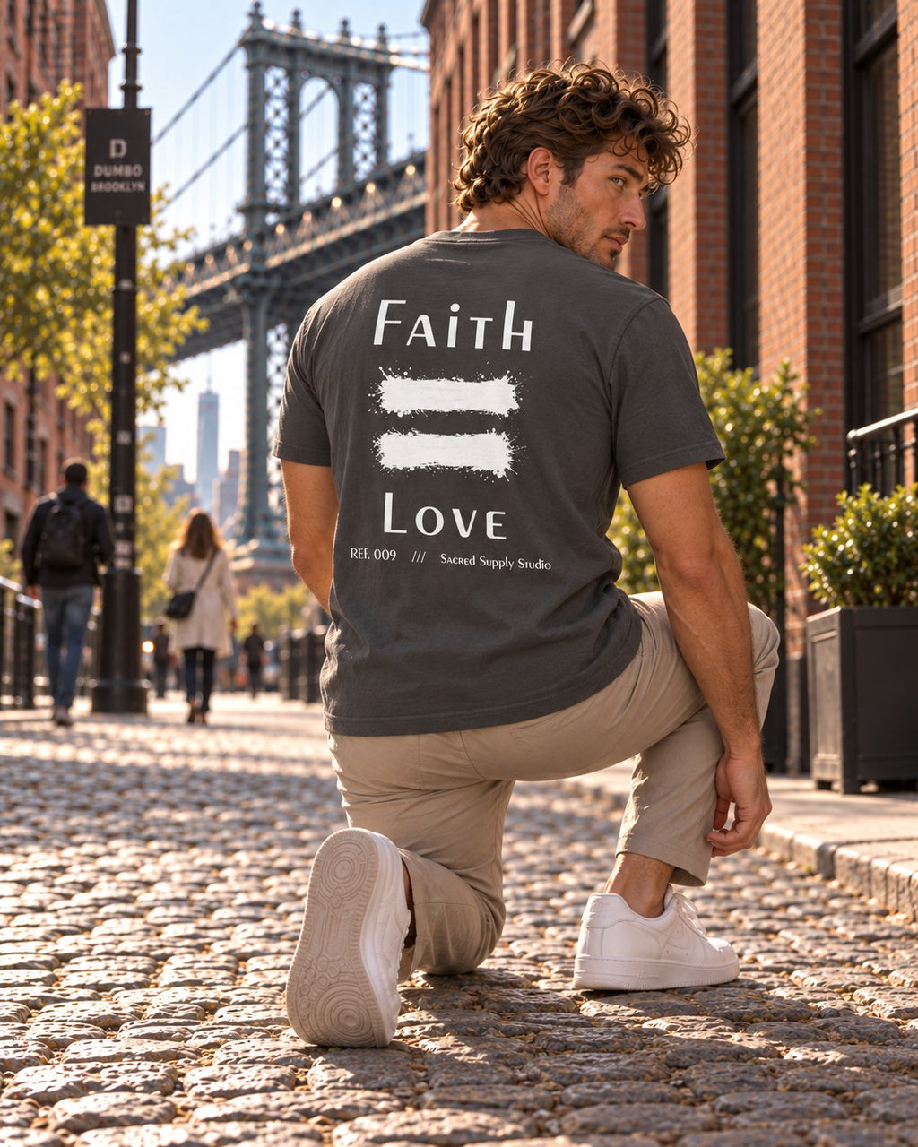 Faith Is: Love™ — Heavyweight Christian Tee — Shadow