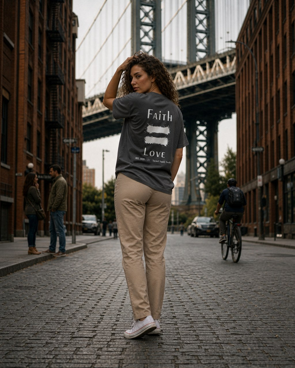 Faith Is: Love™ — Heavyweight Christian Tee — Shadow