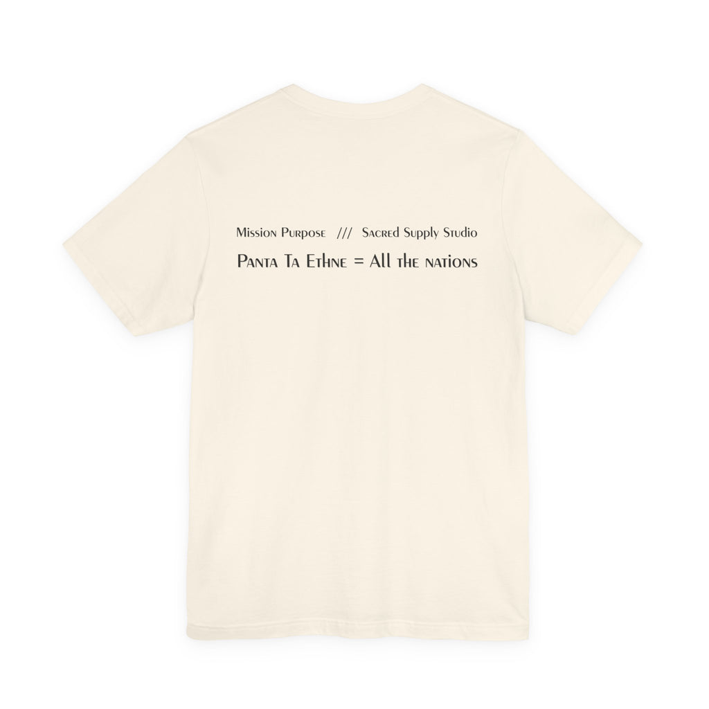 Sacred Mission Panta Ta Ethne tee lifestyle — faith apparel that gives back