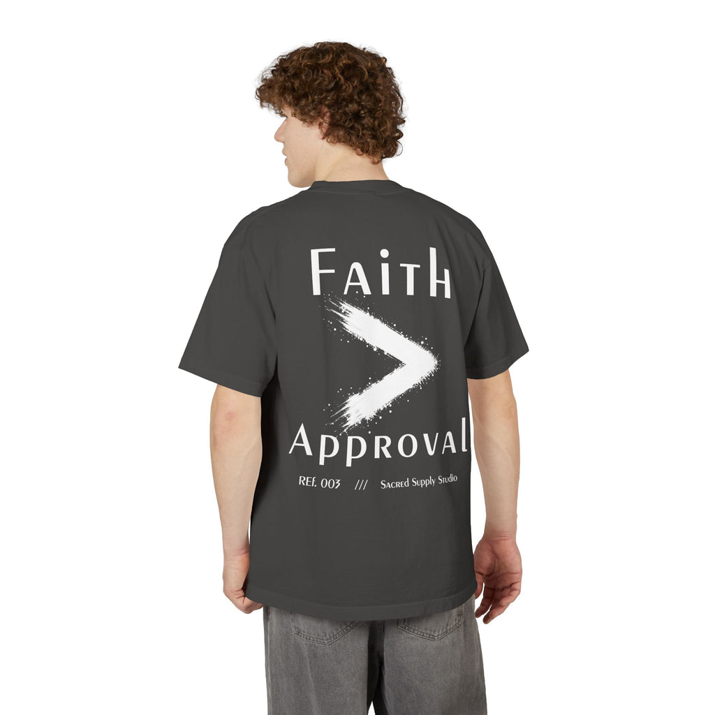 Faith Is Greater: Approval™ — Heavyweight Christian Tee