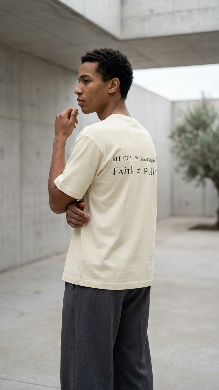Faith ≠ Politics — Heavyweight Tee | Sacred Supply Studio