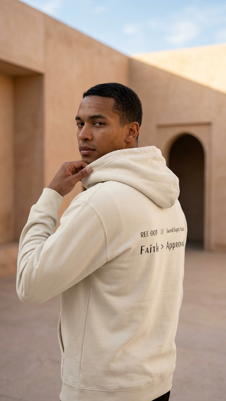 Faith > Approval — Heavyweight Christian Pullover Hoodie