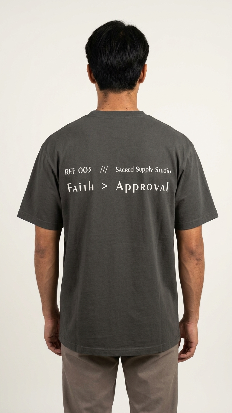 Faith > Approval — Heavyweight Tee | Sacred Supply Studio