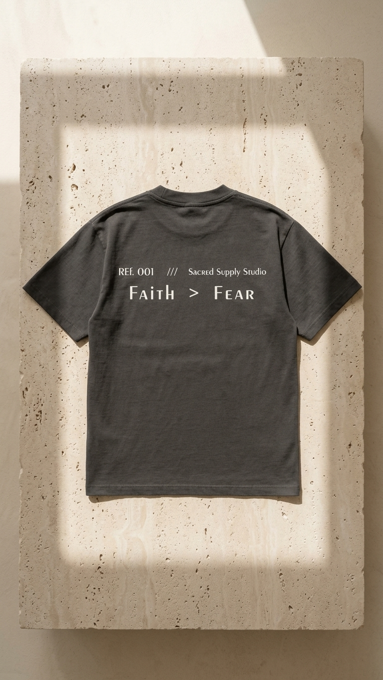 Faith Is Greater: Fear™ — Heavyweight Christian Tee