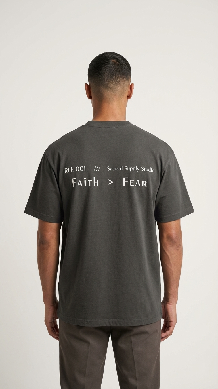 Faith Is Greater: Fear™ — Heavyweight Christian Tee