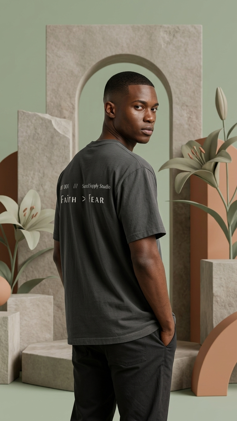 Faith Is Greater: Fear™ — Heavyweight Christian Tee