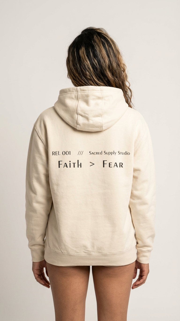 Faith Is Greater: Fear™ Hoodie — Cream Lifestyle