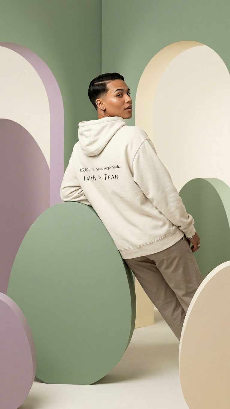 Faith Is Greater: Fear™ Hoodie — Cream Studio