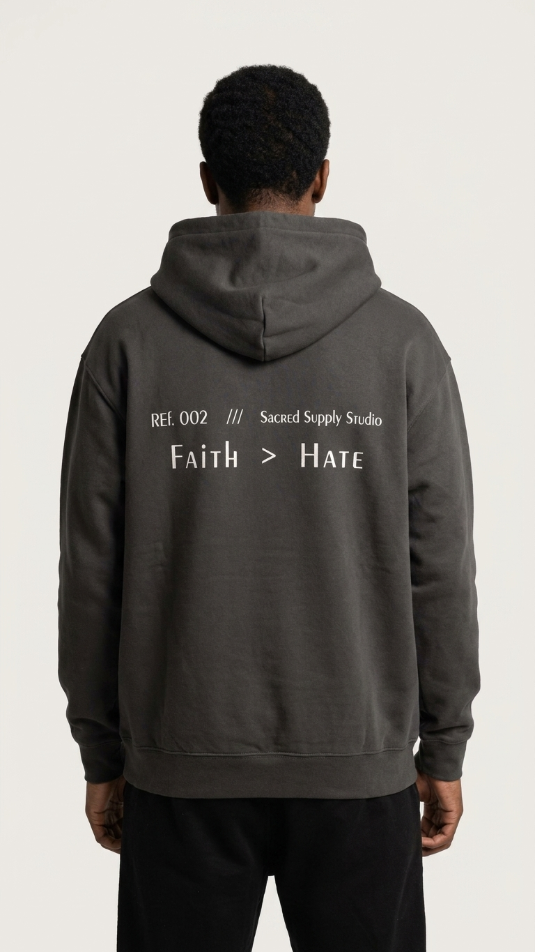 Faith Is Greater: Hate™ — Premium Christian Fleece Hoodie