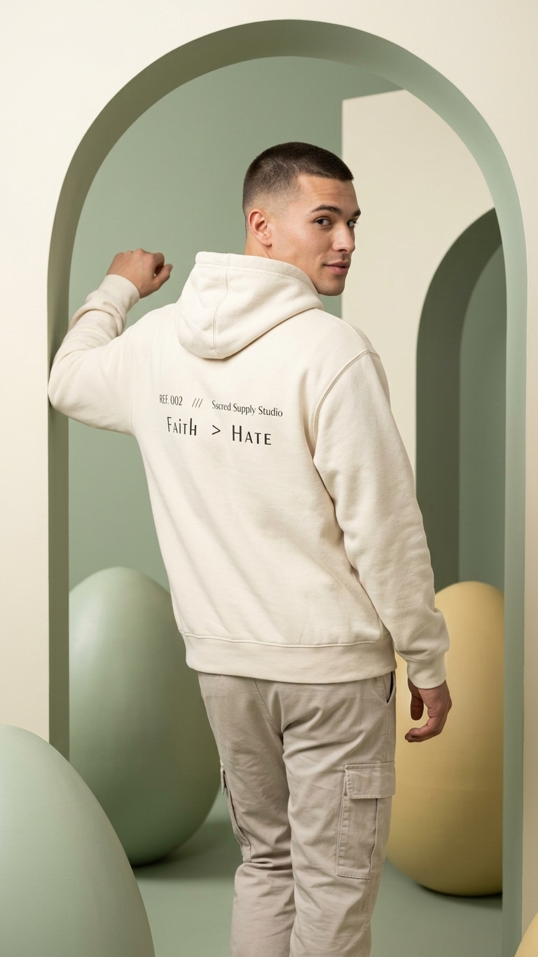 Faith Is Greater: Hate™ Hoodie — Cream Studio