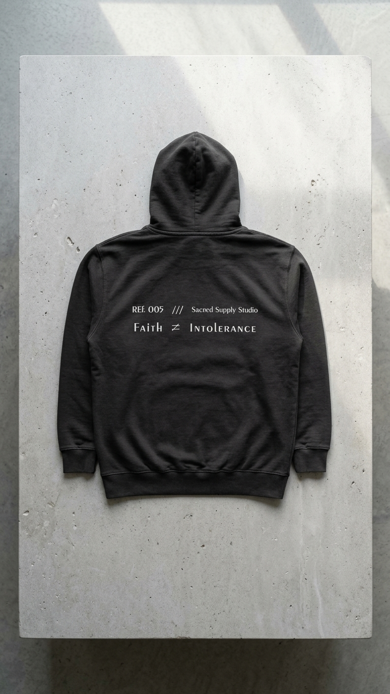 Faith Is Not: Intolerance™ — Premium Christian Fleece Hoodie