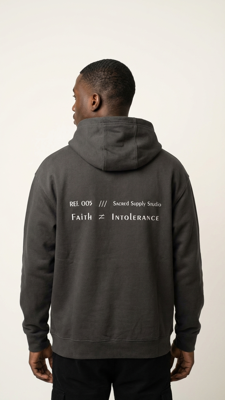 Faith Is Not: Intolerance™ — Premium Christian Fleece Hoodie