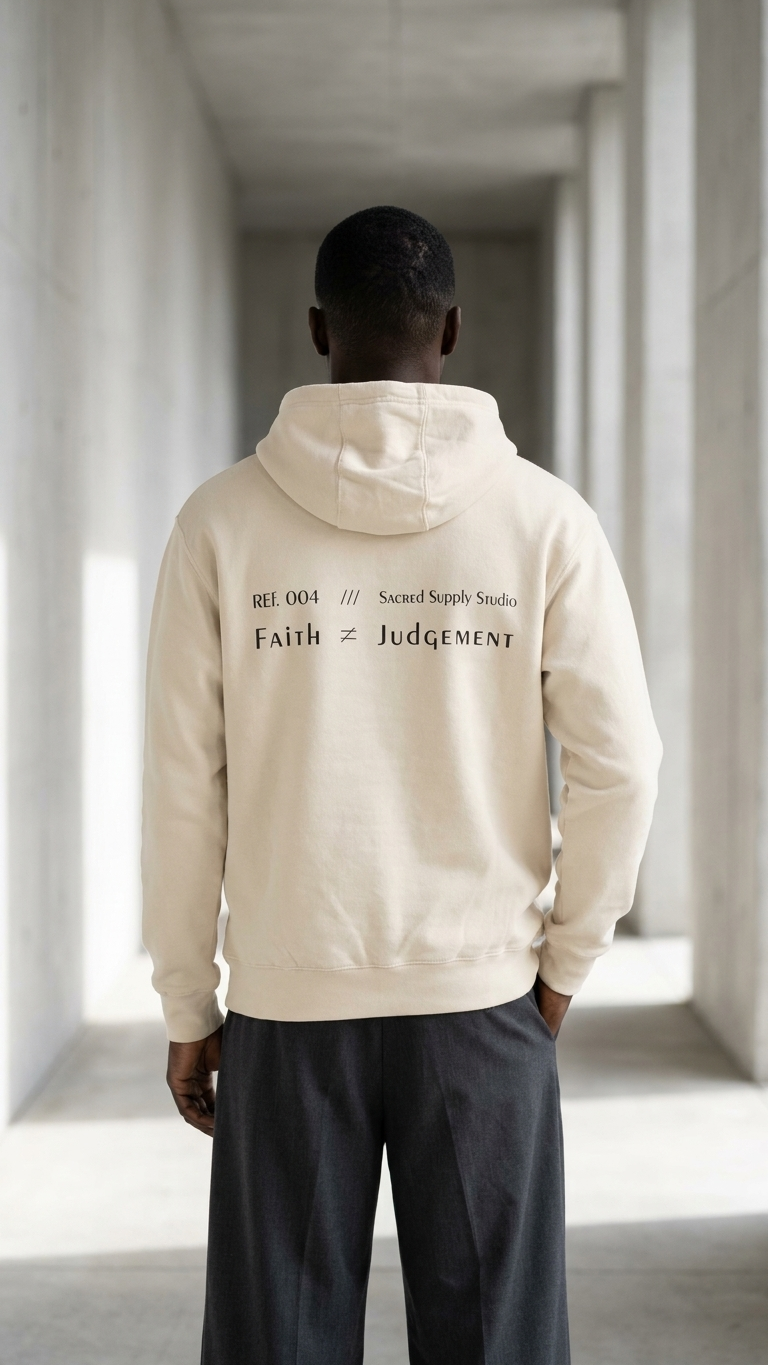 Faith Isn't: Judgment™ — Premium Fleece Hoodie