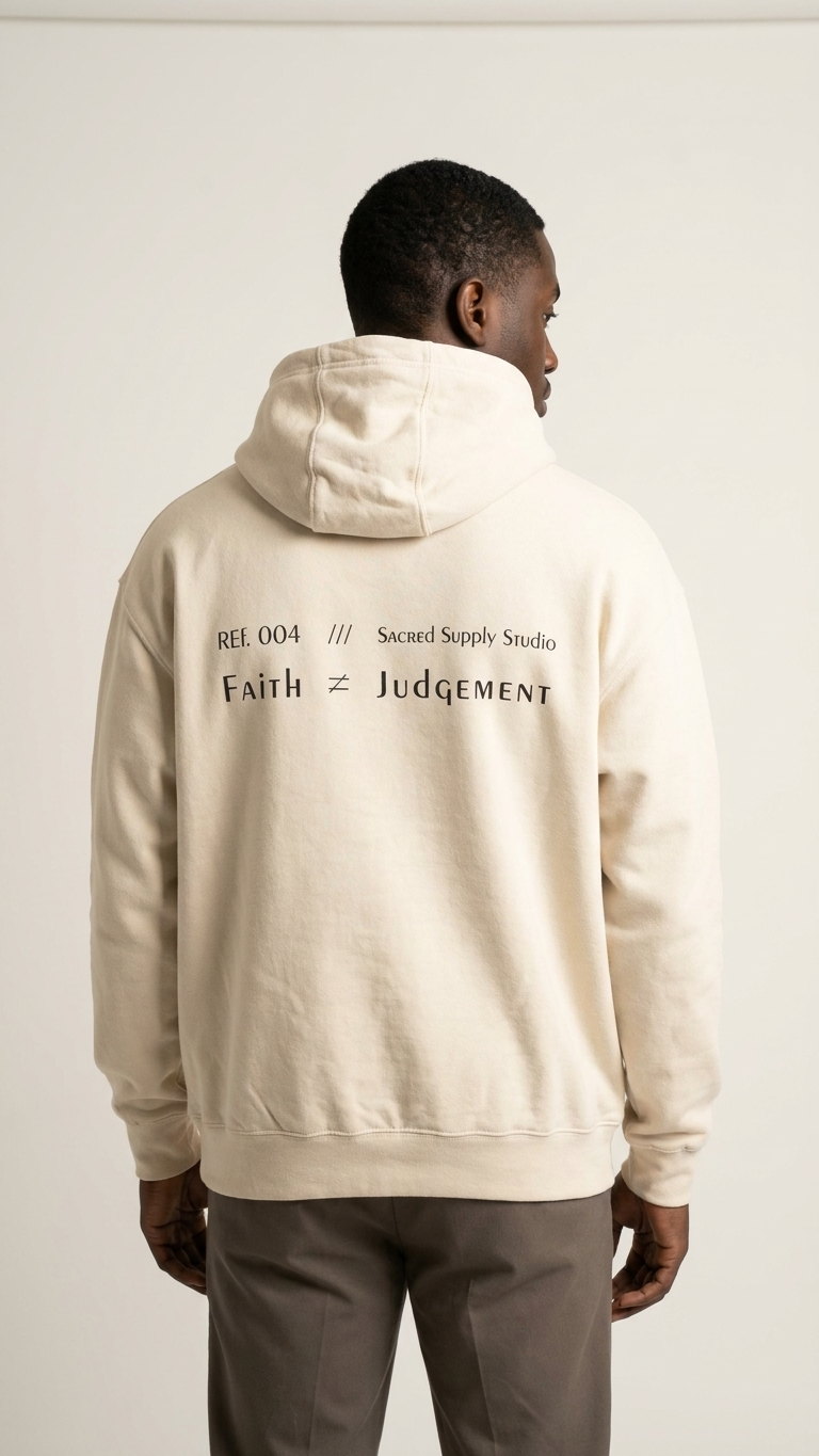 Faith Isn't: Judgment™ — Premium Fleece Hoodie
