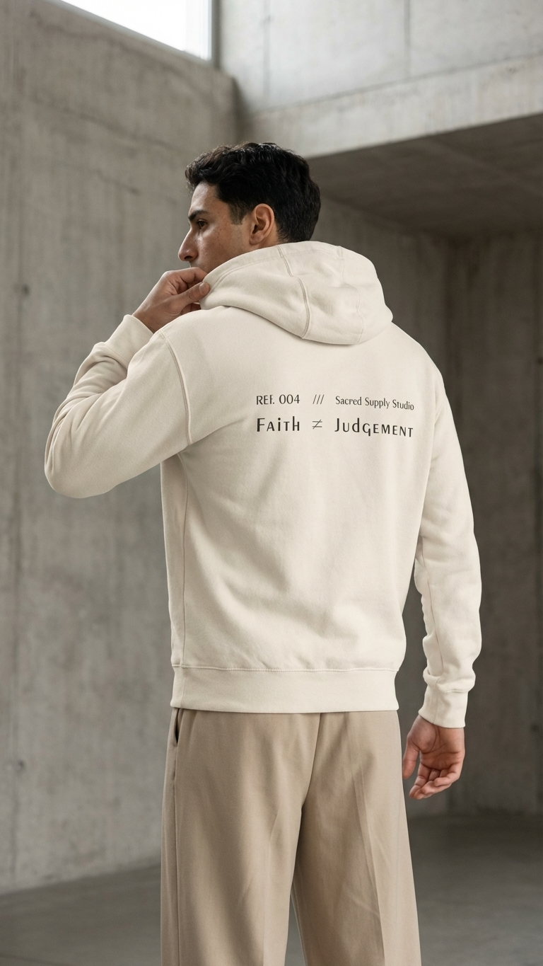Faith Isn't: Judgment™ — Premium Fleece Hoodie